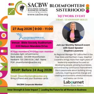 SACBW Bloemfontein Network Event 27 August 2026