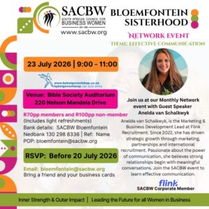 SACBW Bloemfontein Network & Collab Event 23 July 2026