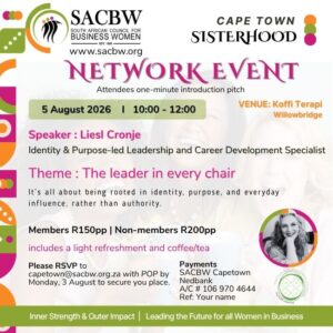 SACBW Cape Town Network Event : 5 AUGUST 2026