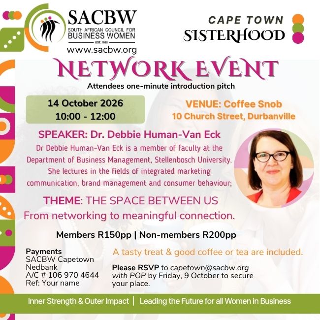 SACBW Cape Town Network Event : 14 October 2026