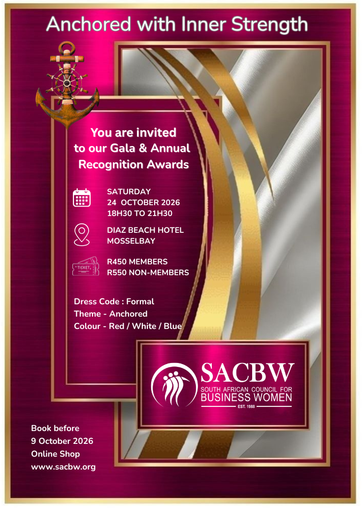 SACBW ANNUAL AWARDS & GALA - 24 OCTOBER 2026