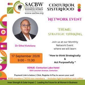 SACBW Centurion Network Event 17 September