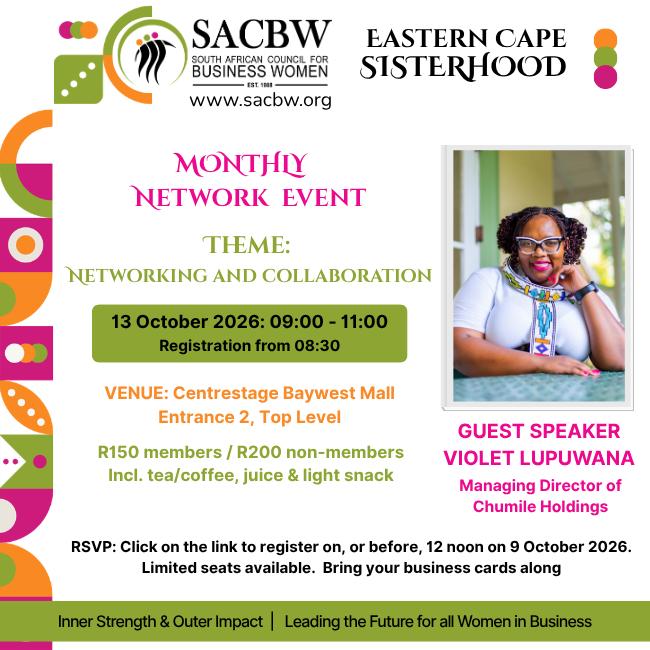 EASTERN CAPE NETWORK EVENT - 13 OCTOBER